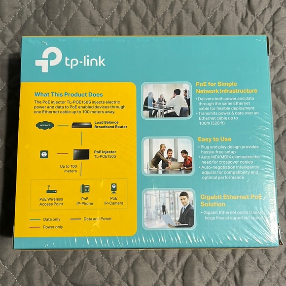 TP-LINK 802.3af Gigabit PoE Injector - Black (TL-PoE150S) - Picture 2 of 8